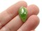 25 20mm Green Swirl Faceted Teardrop Vintage Plastic Cabochons